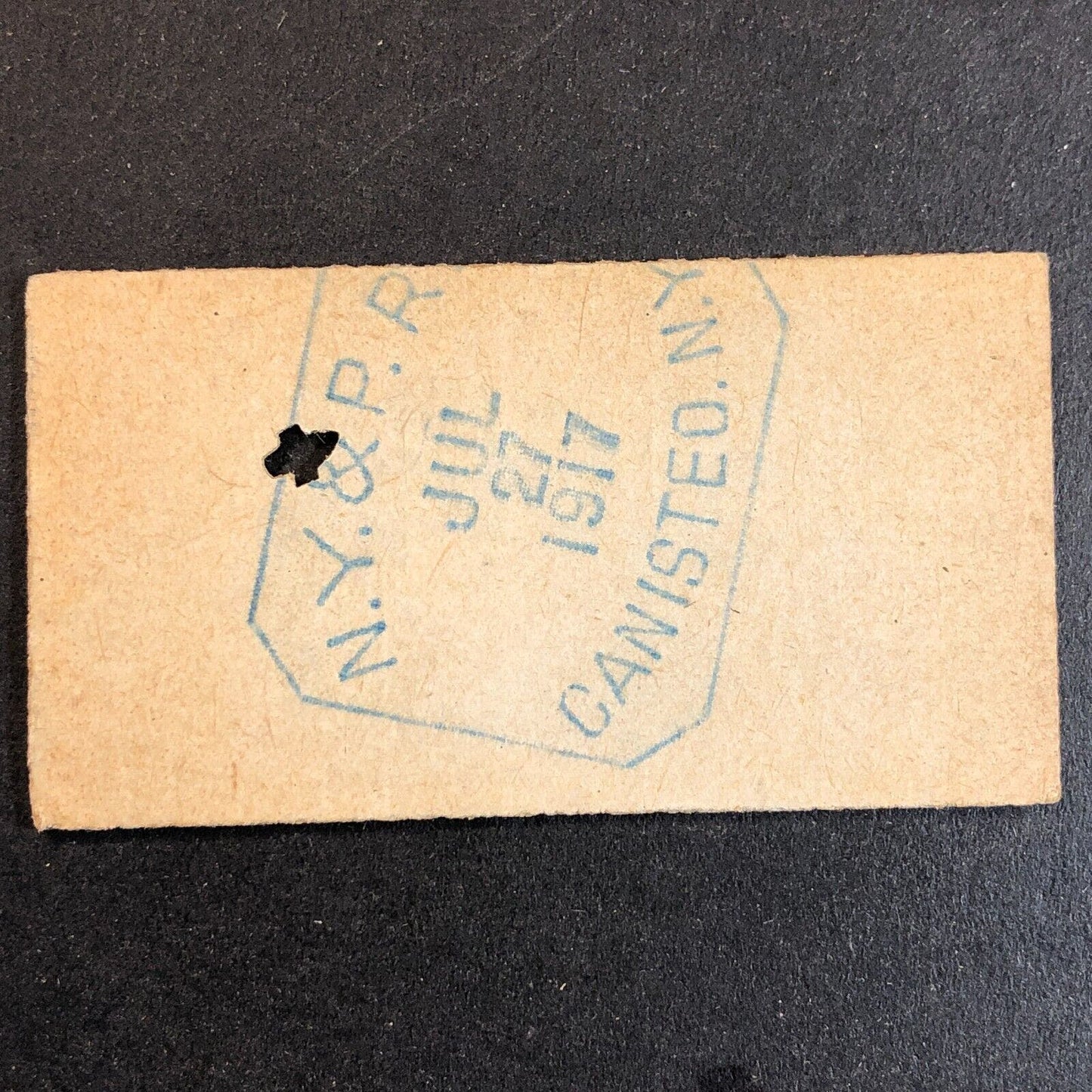 New York & Pennsylvania Railroad July 27 1917 Whitesville, NY Ticket #18290