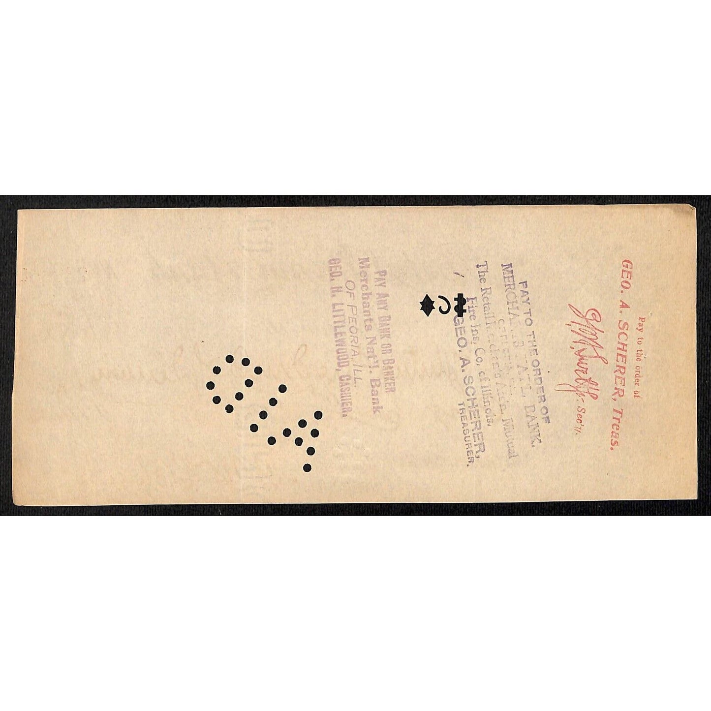 FNB Urbana, IL $6 1901 Bank Check Revenue Stamp w/ University Bldg. Vignettes