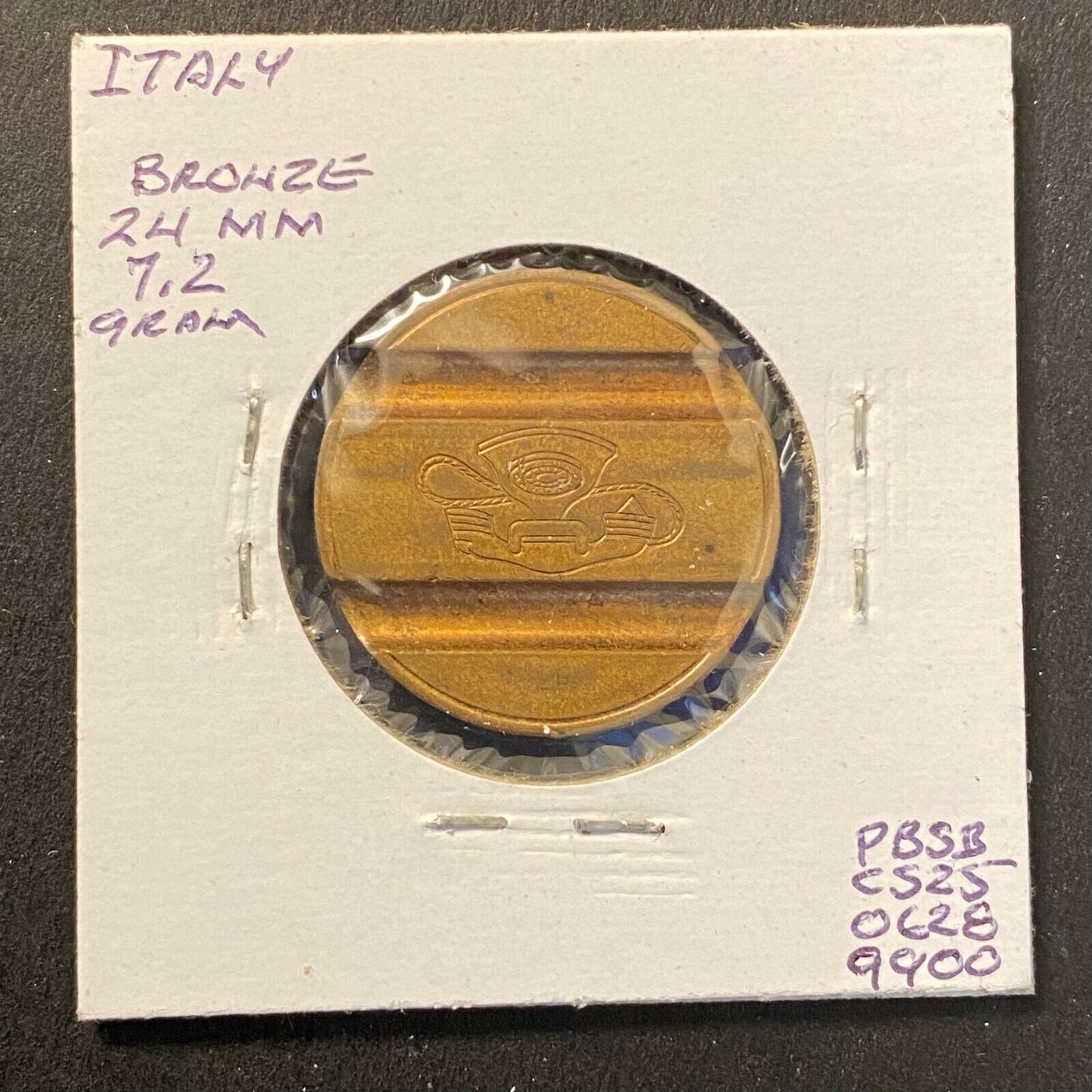Gettone Telefonico Public Telephone Token 1971 Italy Bronze 24.5mm 7.2g #7105 VG