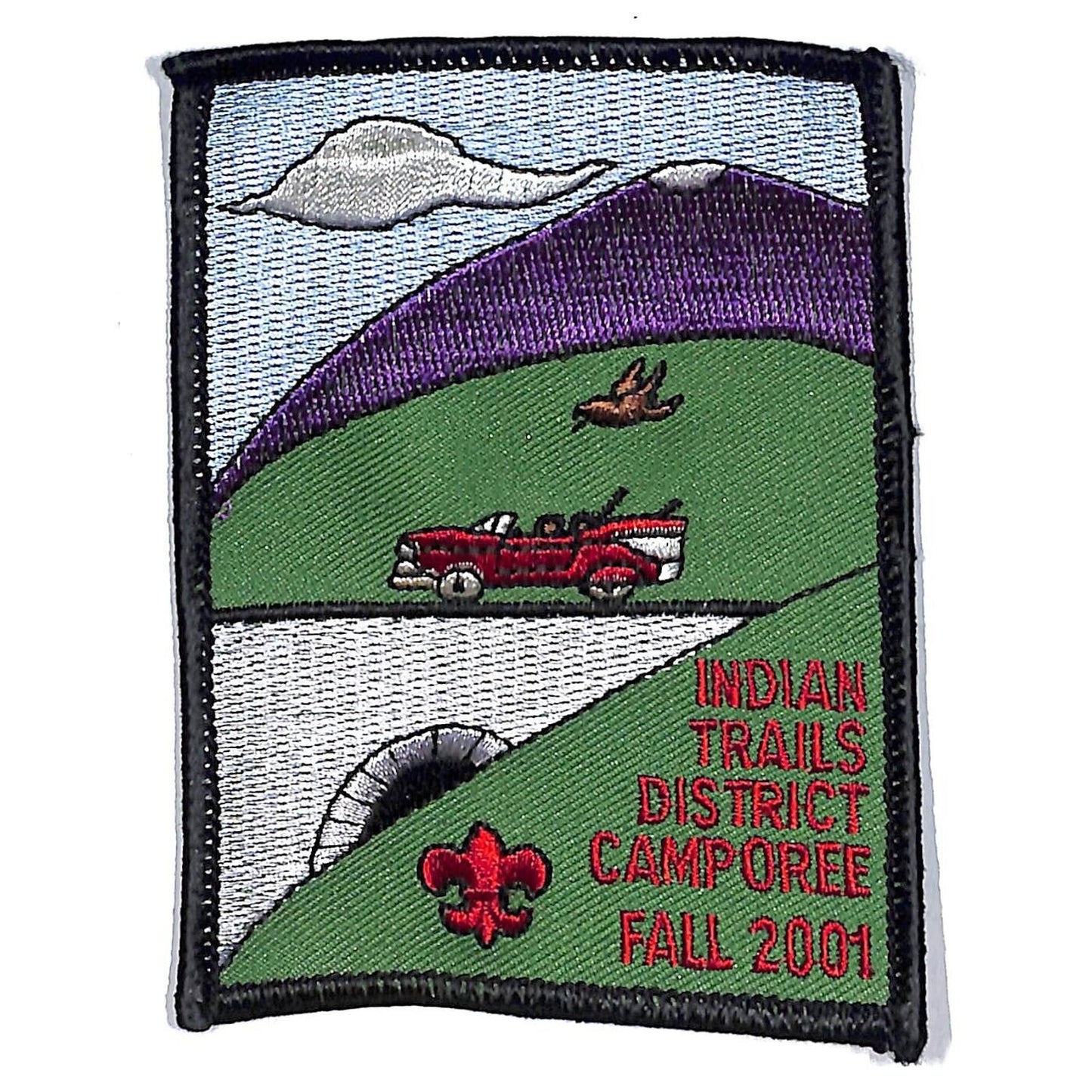 Boy Scouts BSA 2001 Indian Trails Fall Camporee Embroidered Patch Scarce