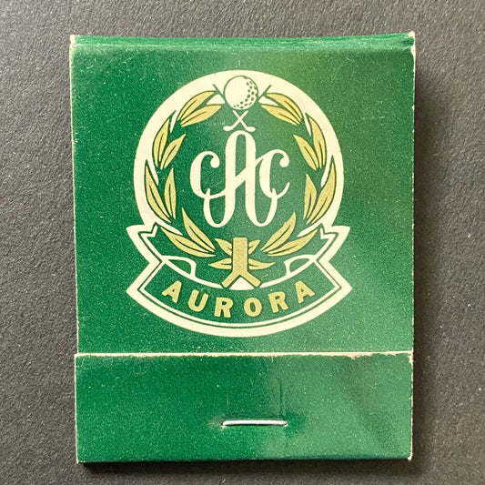 Aurora Country Club Illinois Near Full (-1) Matchbook c1974-80's