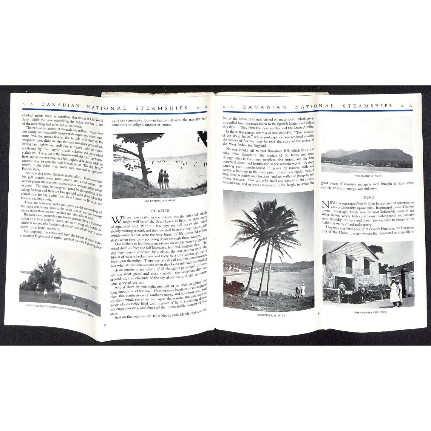 Canadian National Steamships British West Indies Brochure 1929 17" x 23" VGC