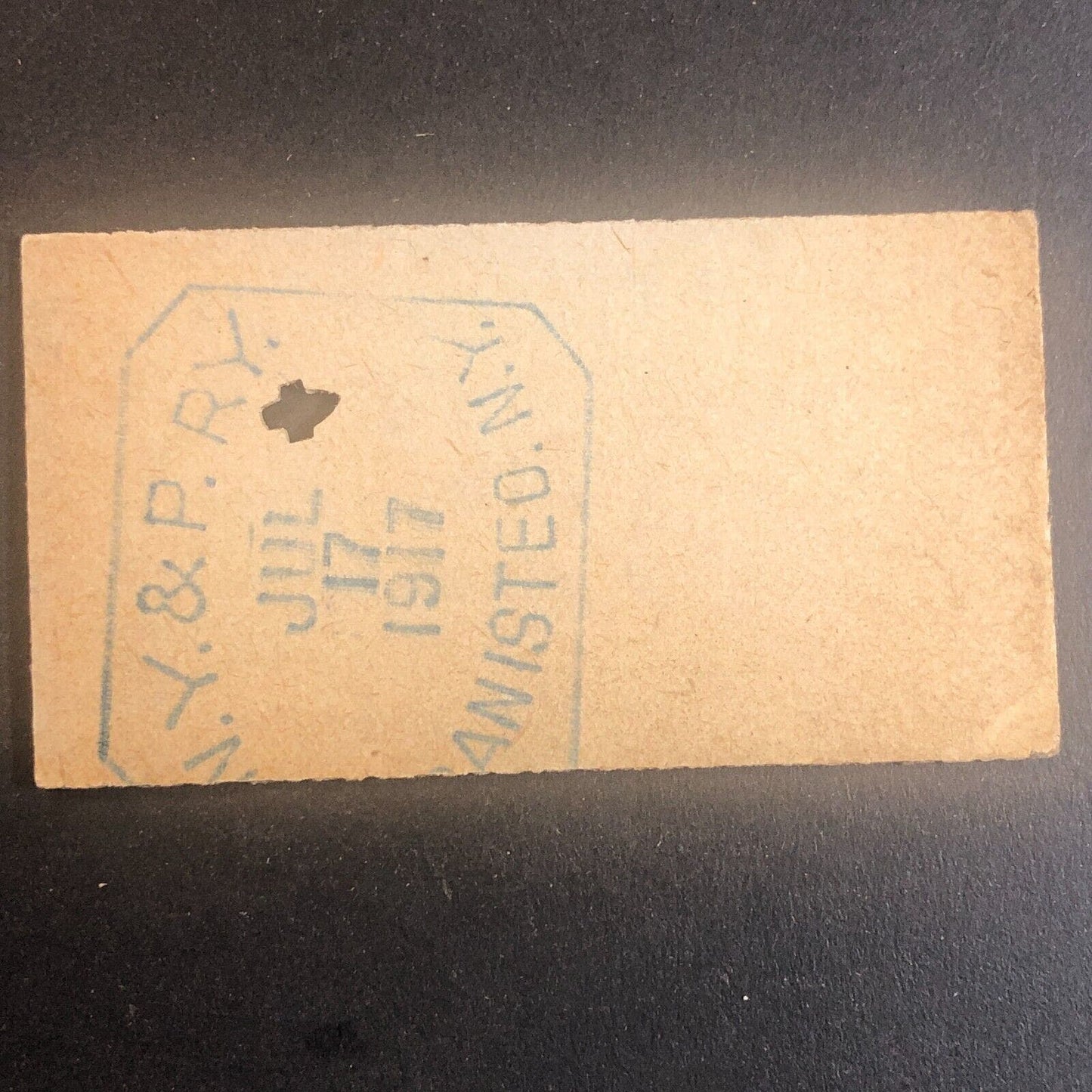 New York & Pennsylvania Railroad July 17 1917 Greenwood, NY Ticket #53565