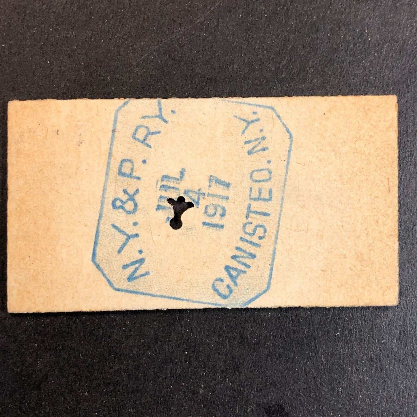New York & Pennsylvania Railroad July 4 1917 Whitesville, NY Ticket #18222