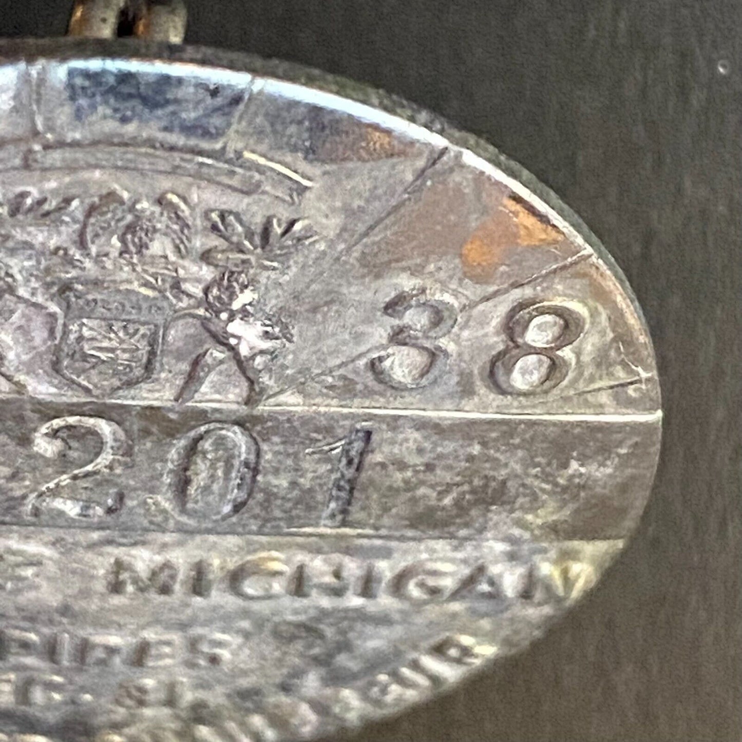 1938 Michigan Licensed Chauffeur Badge Metal Pin Back Driver #28201