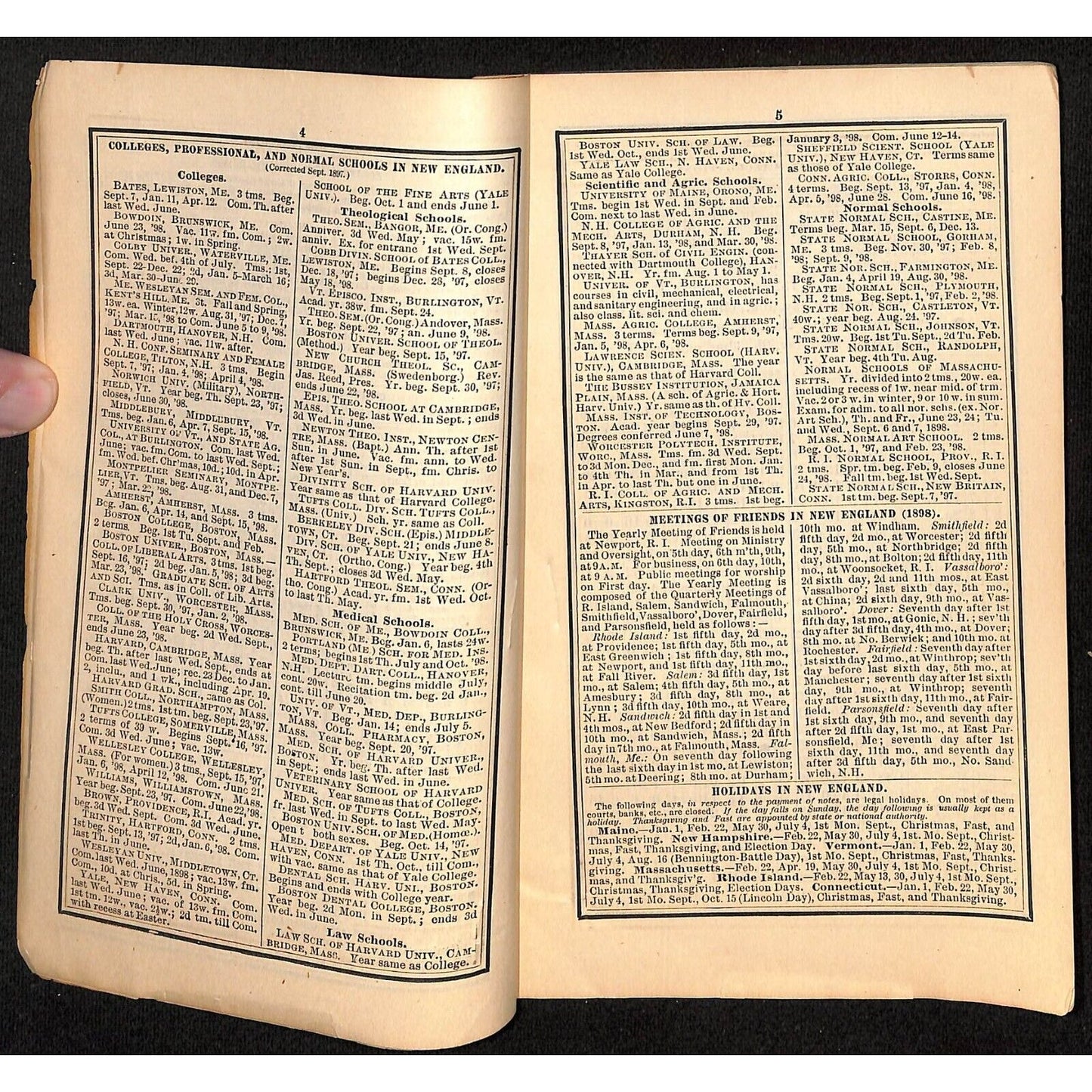 1898 Old Farmer's Almanac 48pp* w/ Early Coca Cola "Brain and Nerve Drink" Ad