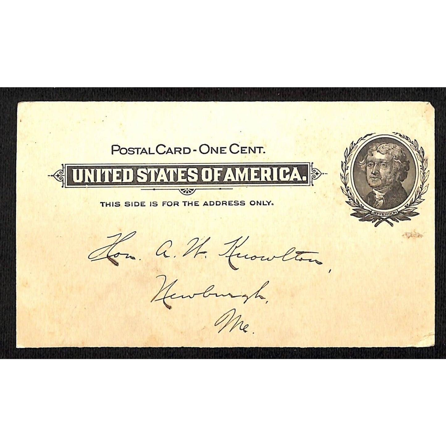 Merrill & Co., Bankers c1901 Postal Card Postcard re: Bank Book Knowlton*