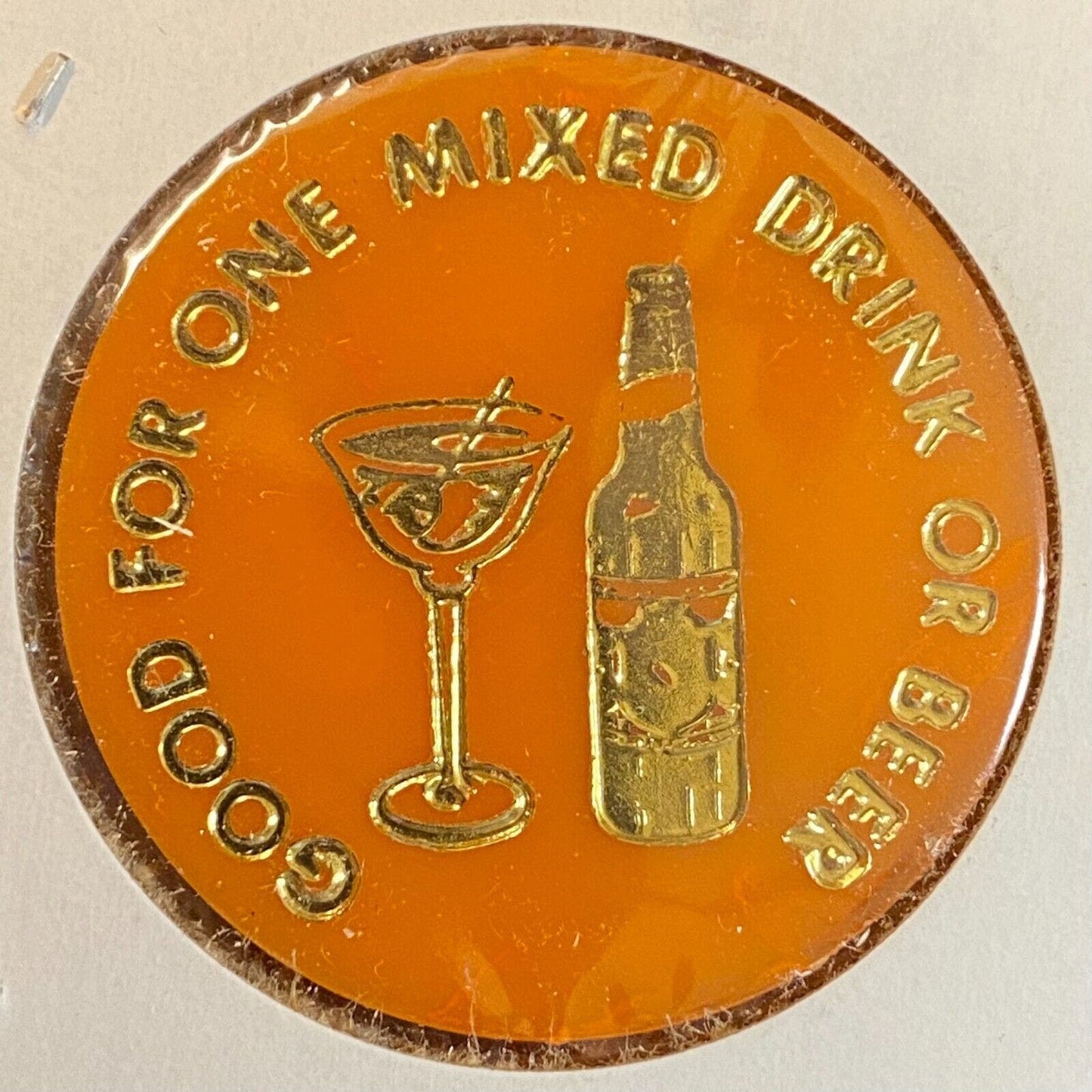 Mt. Morris, PA American Legion 992 c1980's Plastic Token "G/F One Mixed Drink"