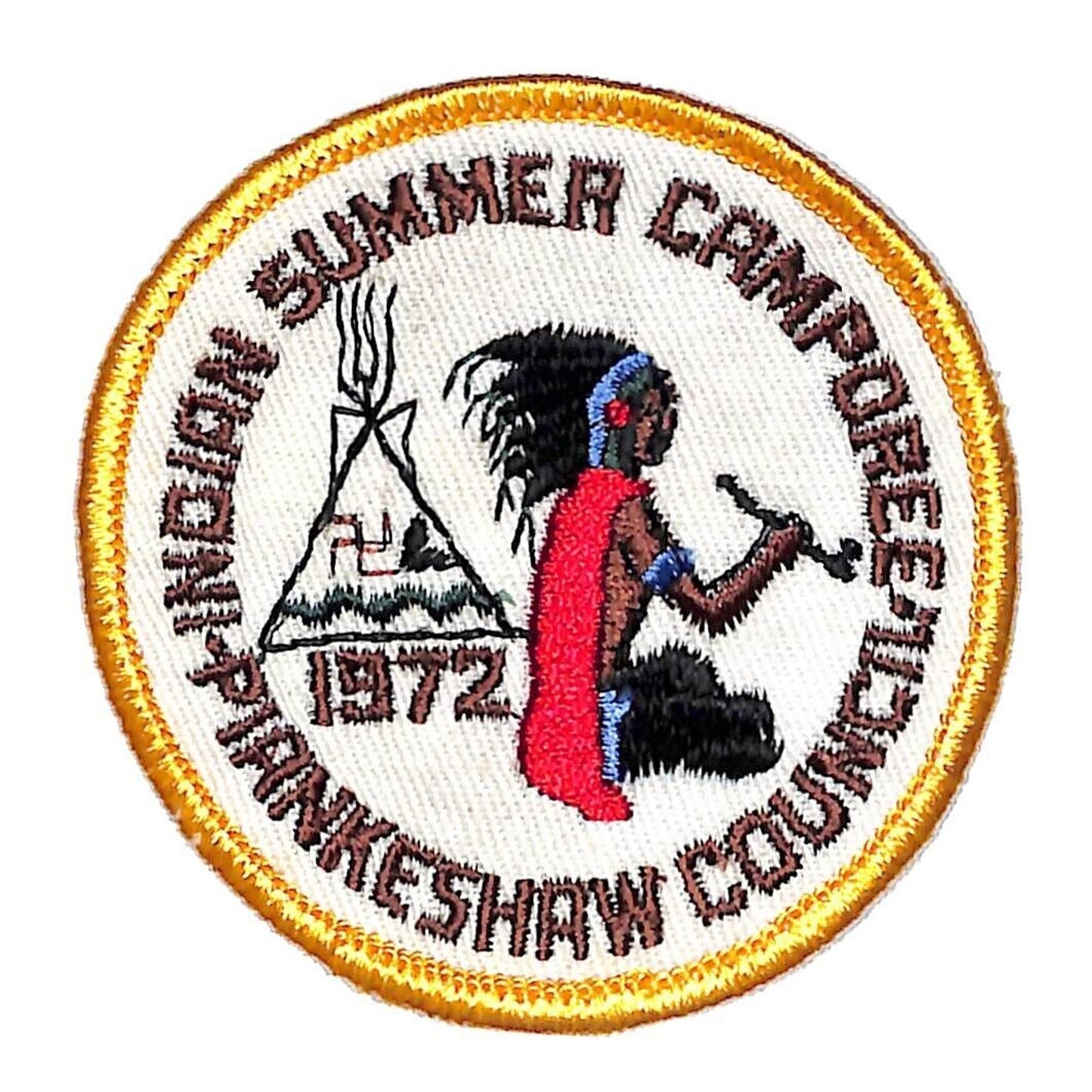 Boy Scouts BSA 1972 Piankeshaw Council Indian Summer Camporee Patch VGC Scarce