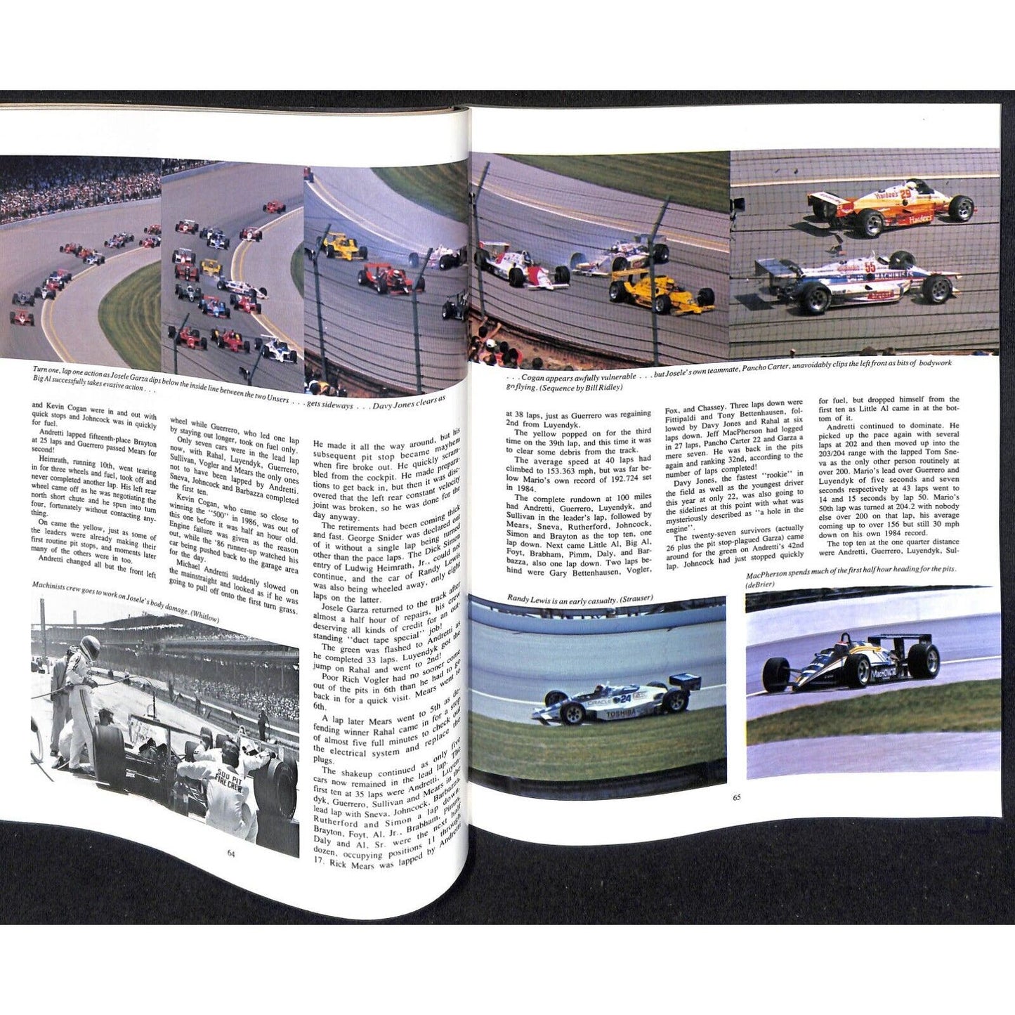 1987 Hungness Indianapolis 500 Yearbook Racing VGC 203pp 1lb 5oz