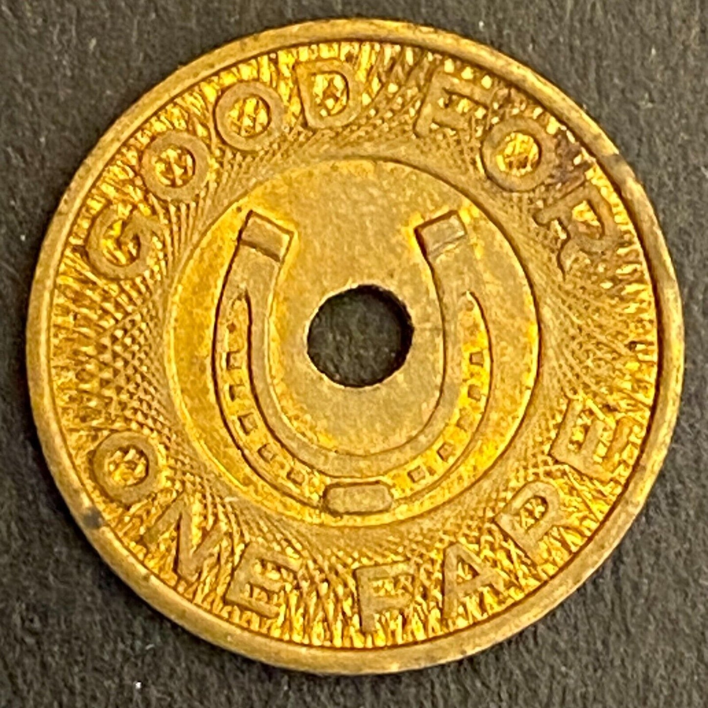 Las Vegas Transit System Horseshoe G/F One Fare Transit Token 16mm (#4)