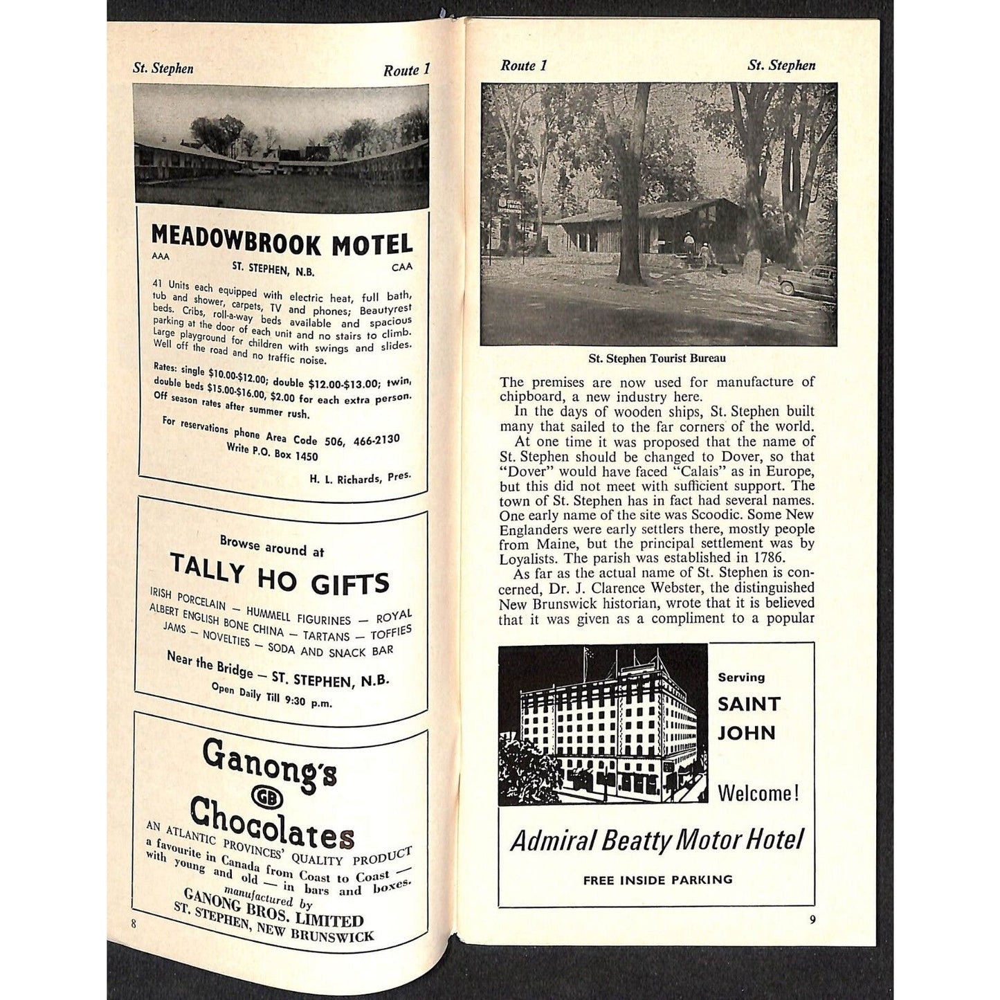 1969 New Brunswick Canada Tour Book Travel Brochure Unipress 146pp