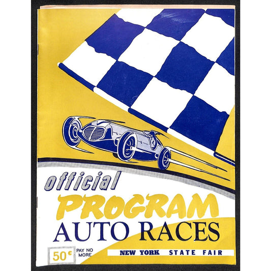 New York State Fair Auto Racing Program Stock Car Sept. 1956 24pp Scarce