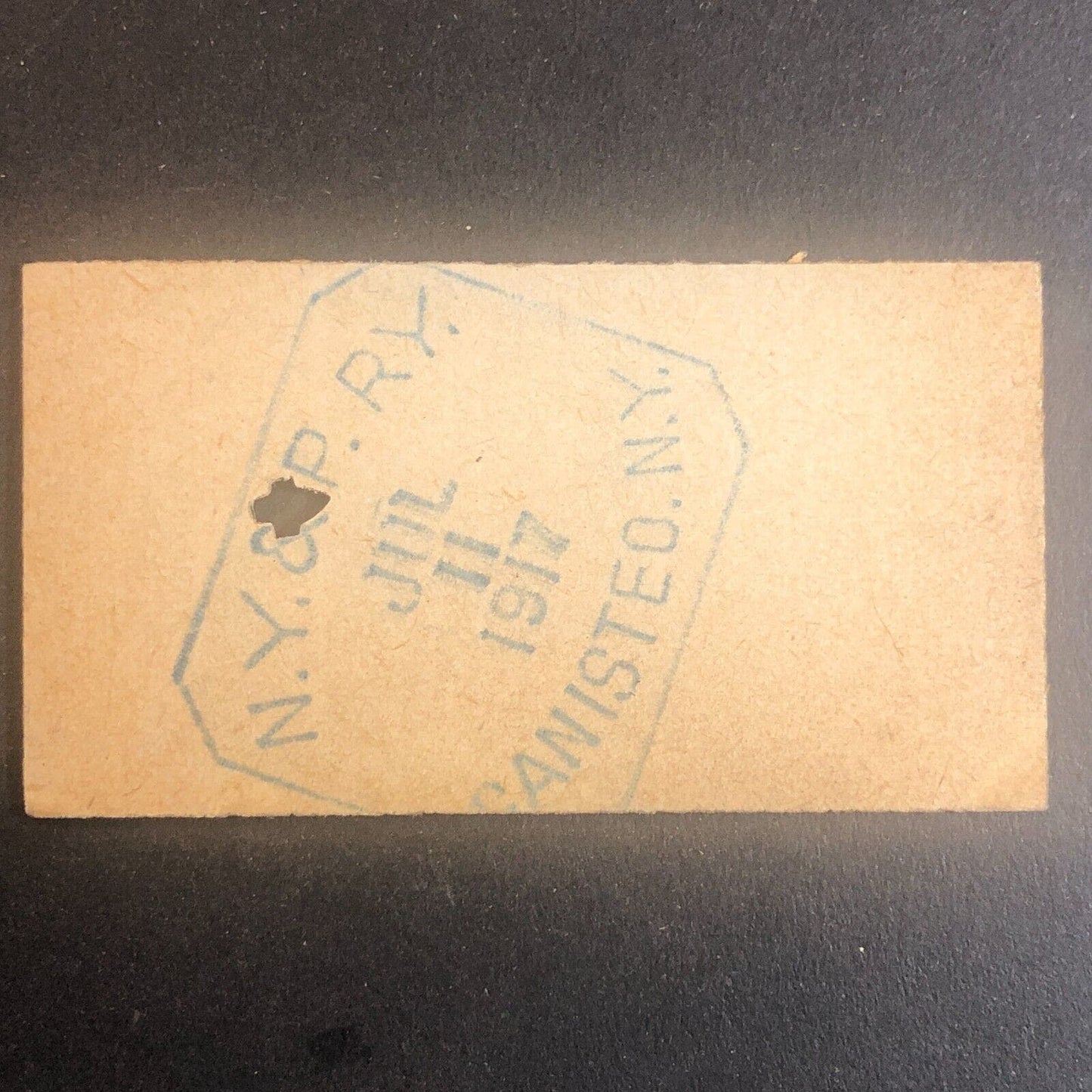 New York & Pennsylvania Railroad July 11 1917 Greenwood, NY Ticket #53520
