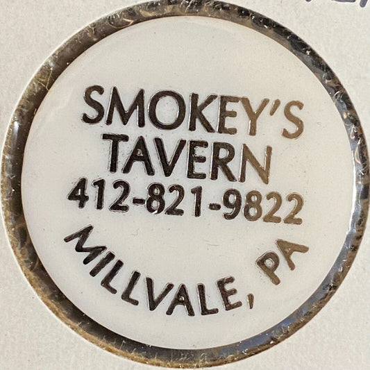 Millvale, PA Smokey's Tavern Plastic Token Good For One Mixed Drink