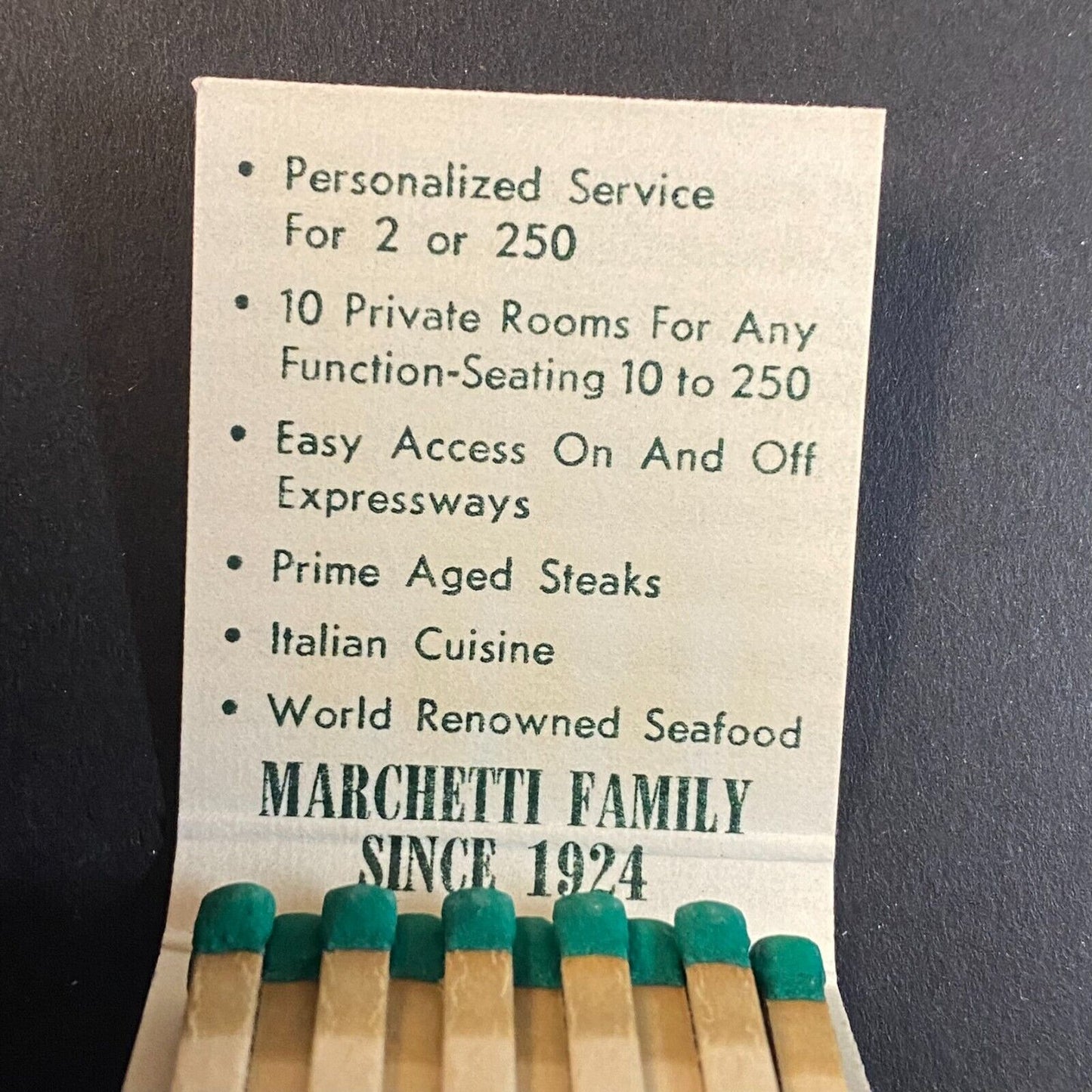 Como Inn Milwaukee Ave Chicago c1960's Full Matchbook VGC Scarce