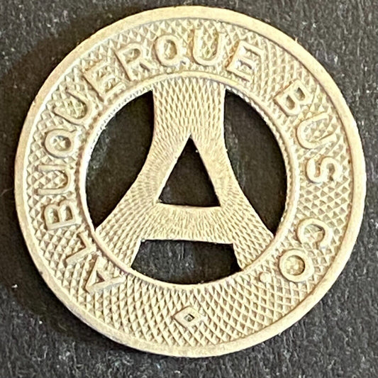 Albuquerque Bus Co. "Health Country" Transit Token 16mm VGC Hanging "A" (#25)
