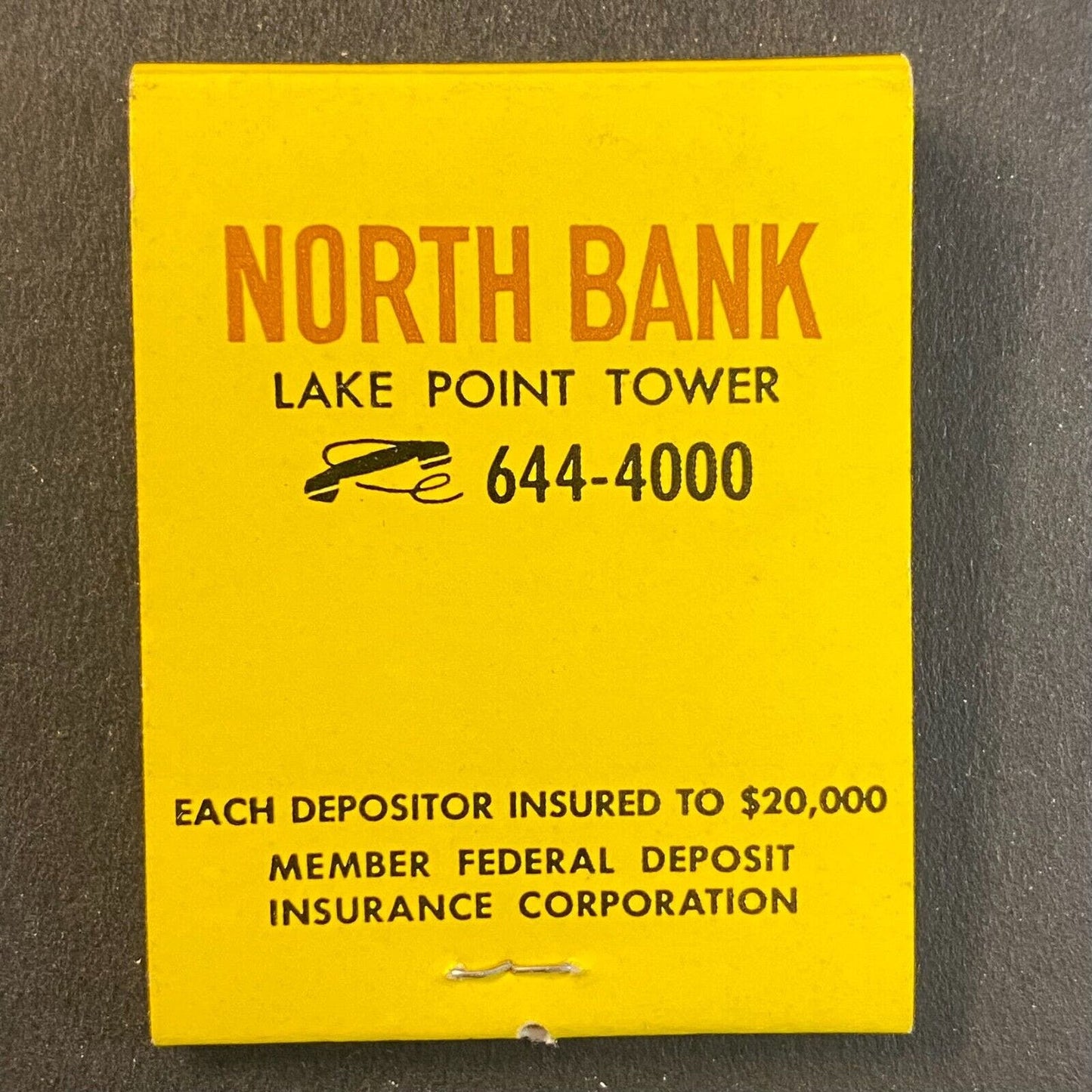 North Bank Lake Point Tower Chicago c1960's-1973 Full Matchbook Street Map VGC