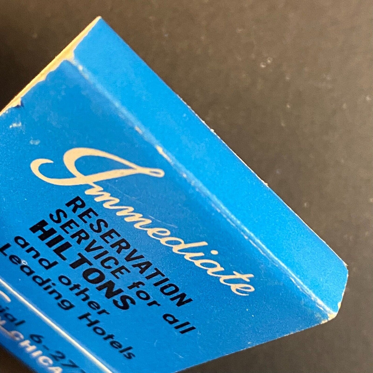 Hilton Immediate Reservation Service c1974-79 Full Matchbook VGC