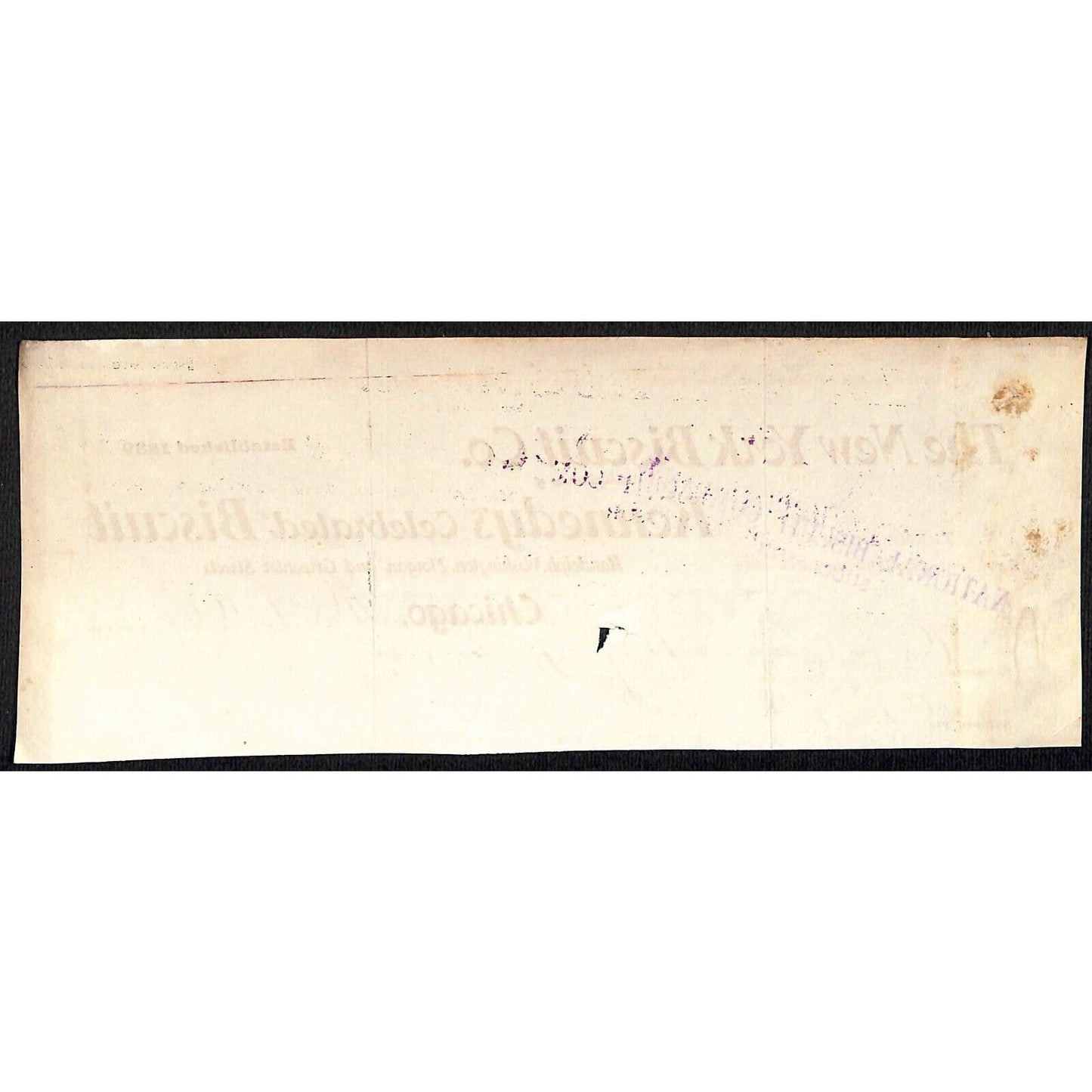 New York Biscuit Chicago Kennedy's HJ Hutchinson Decorah, IA* Cut 1898 Billhead