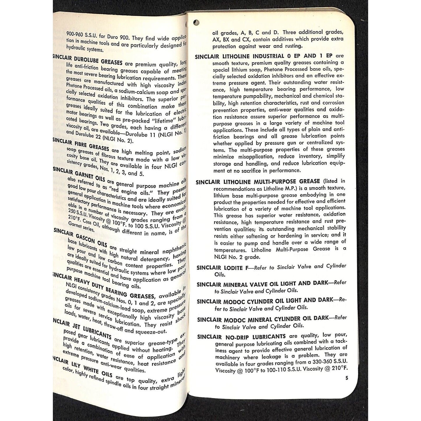 Sinclair Refining Lubrication of Machine Tools 1955 Booklet 108pp VGC