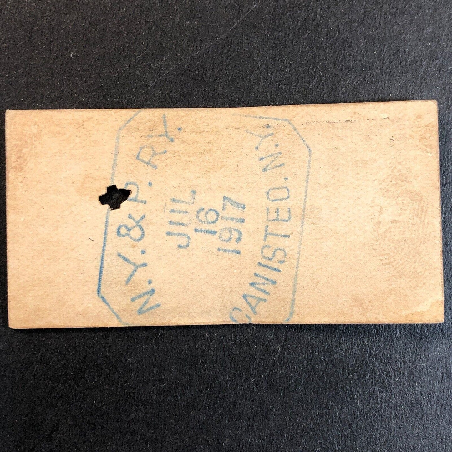 New York & Pennsylvania Railroad July 16 1917 Barney Mill Ticket #1349