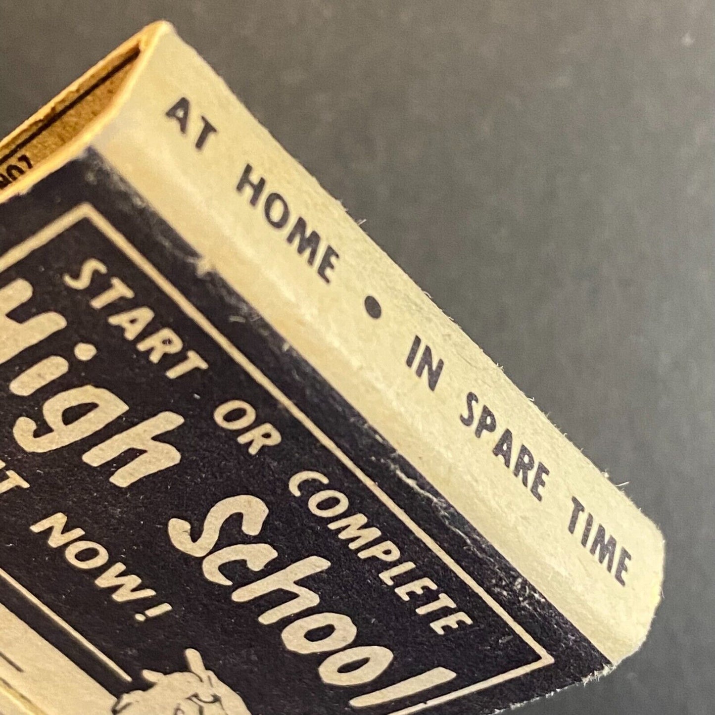 High School Diploma Mail Order Course c1950's-63 Full Matchbook VGC
