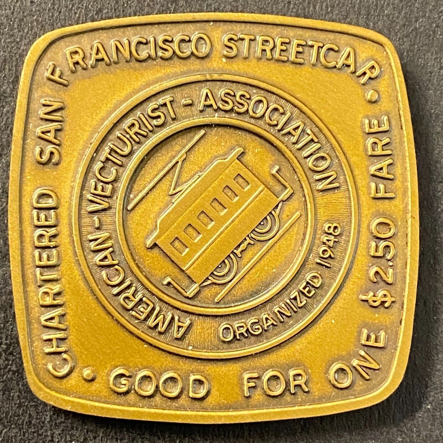 1968 AVA American Vecturist Assoc. Oakland, CA Commem. Token / Medal 13g 34mm
