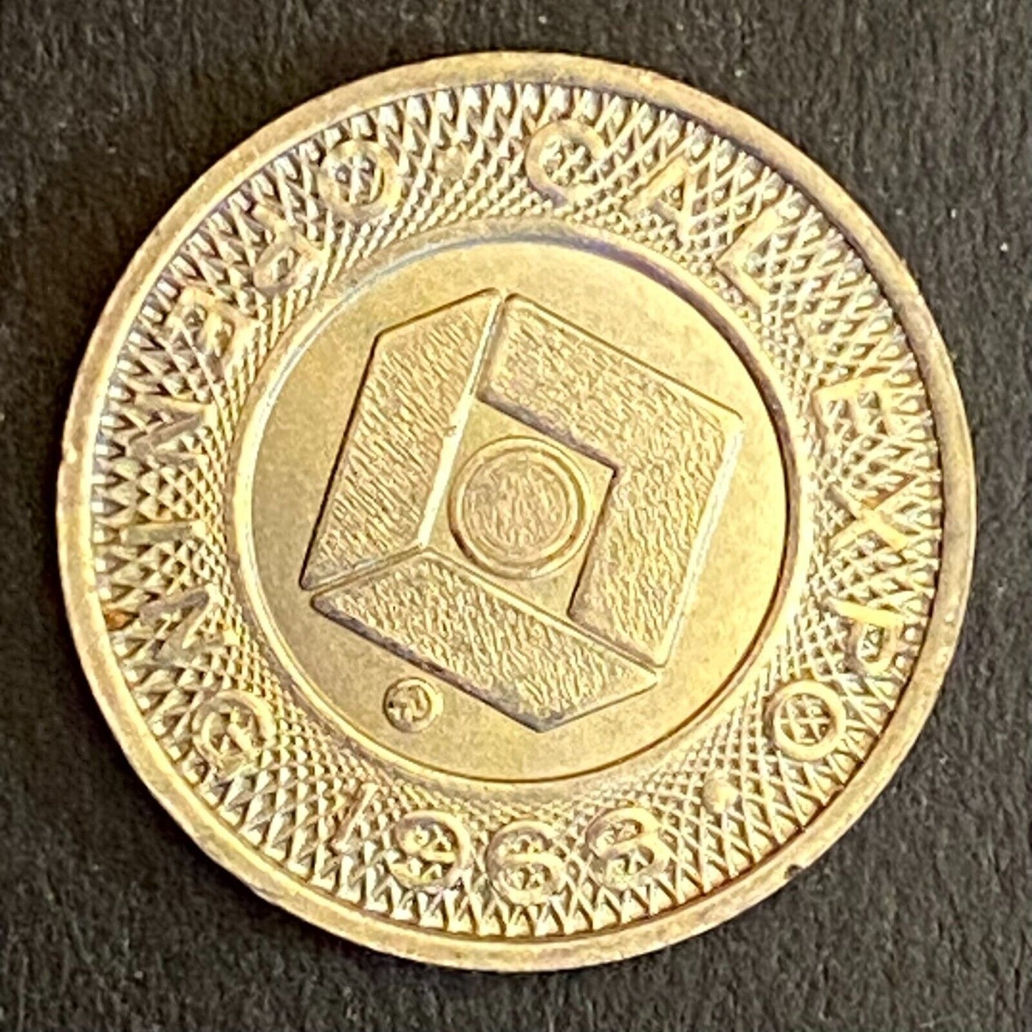 Cal-Expo Opening 1968 Sacramento Transit Authority G/F One Fare Token 16mm
