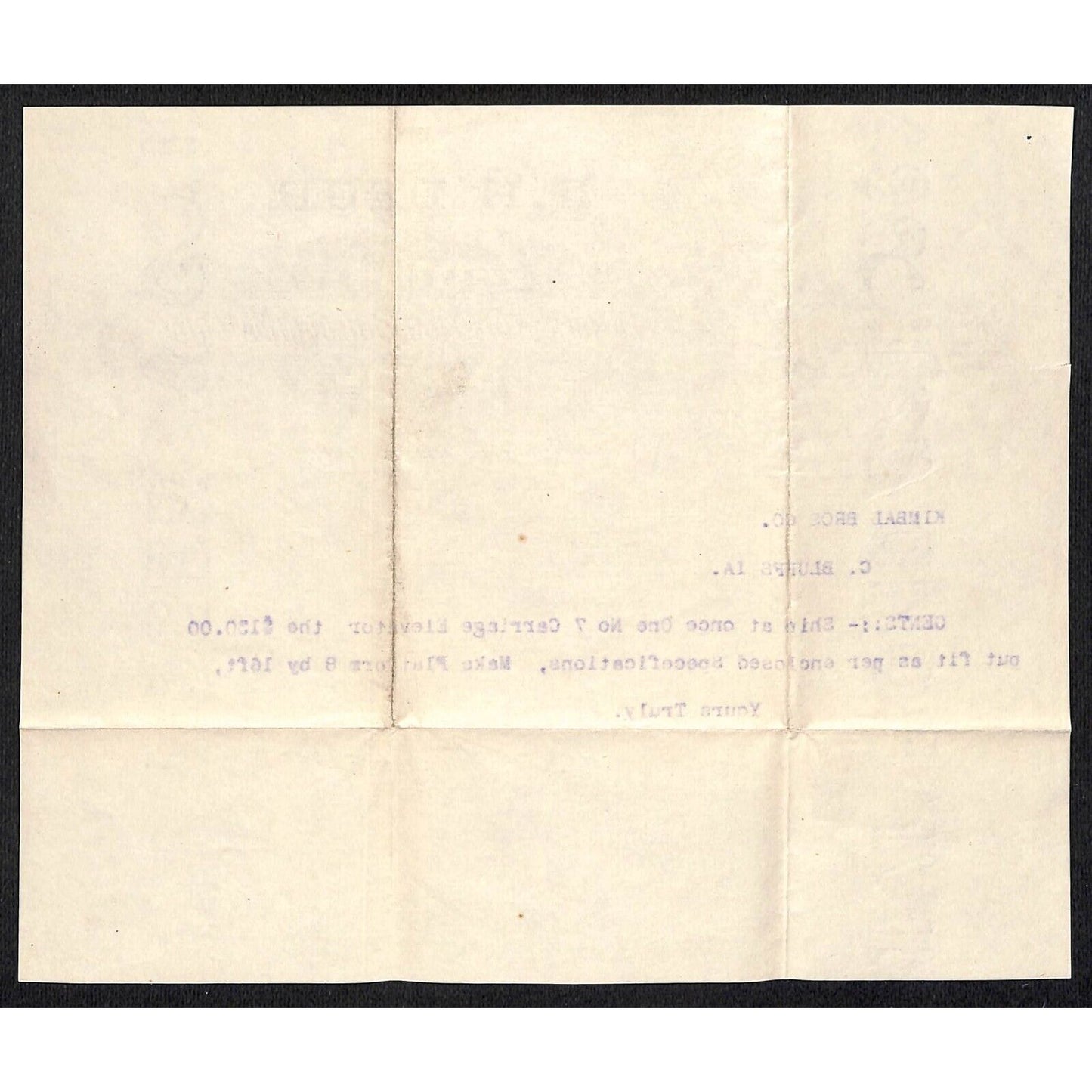 C.H. Deur Lumber Coal Missouri Valley, IA 1911 Letterhead Lime Plaster Scarce
