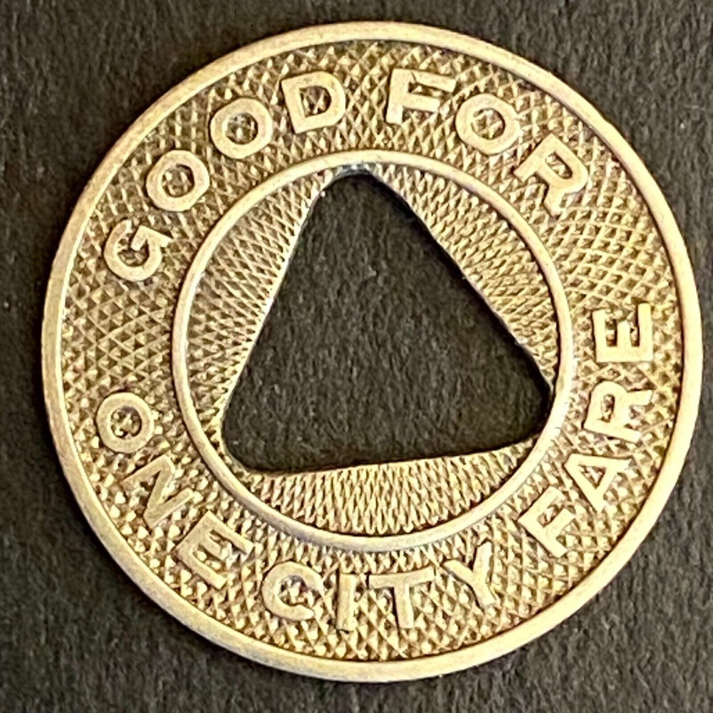 Denver Tramway Corp City Lines G/F One City Fare Transit Token 16mm (#12)