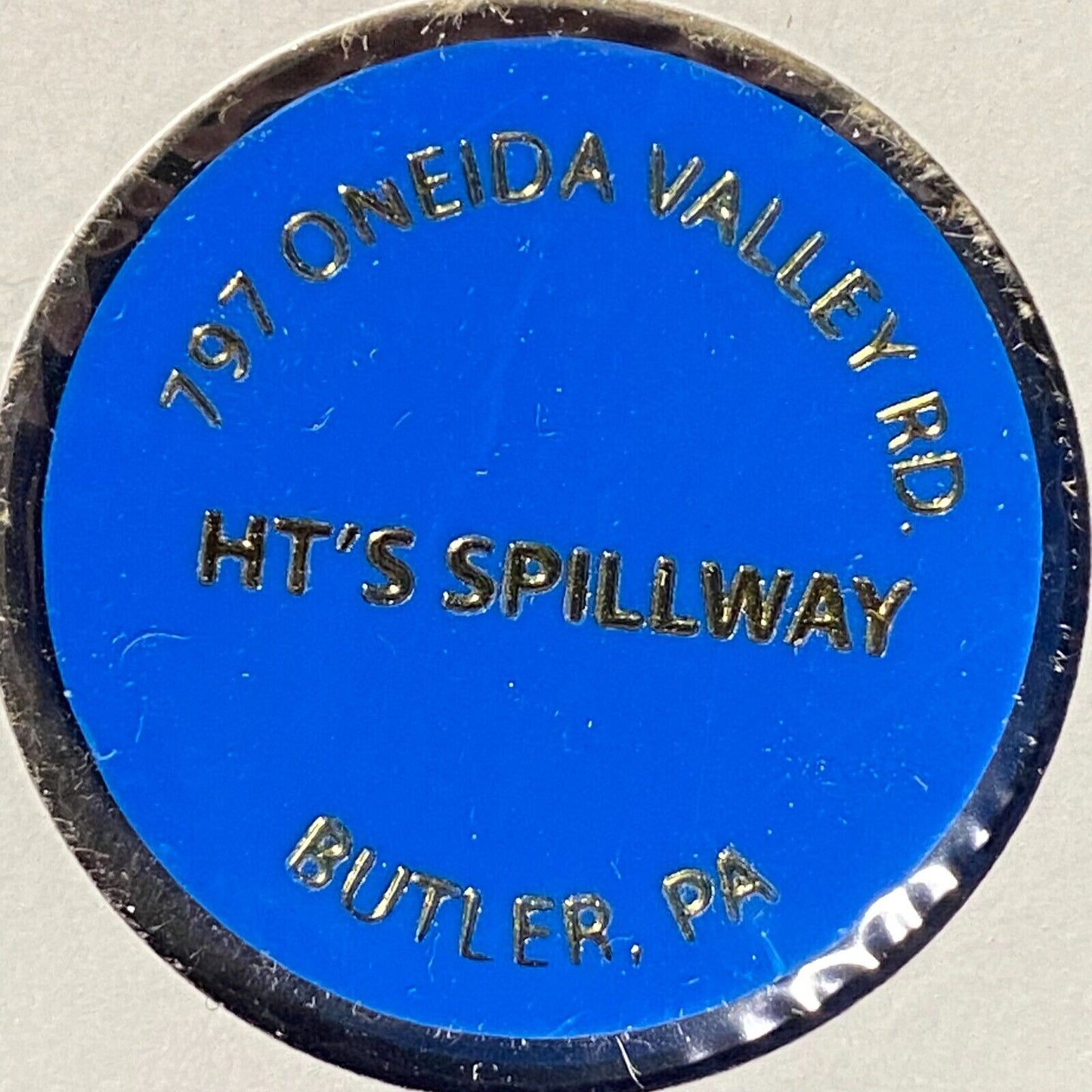 Butler, PA HT's Spillway Bar & Grill Plastic Token G/F One Draft Beer