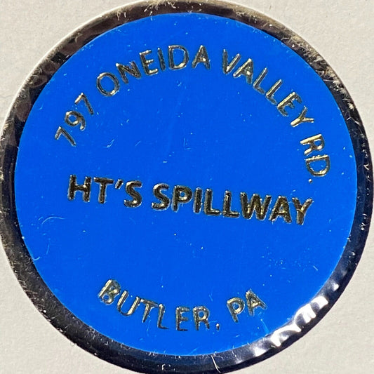 Butler, PA HT's Spillway Bar & Grill Plastic Token G/F One Draft Beer