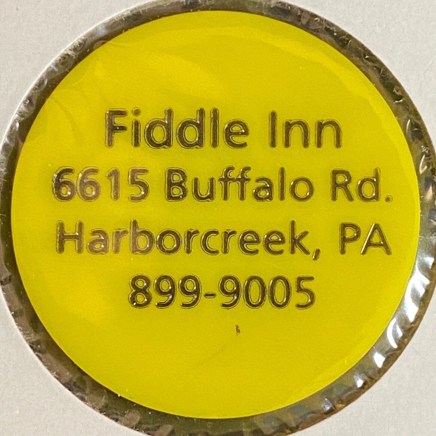 Harborcreek, PA Fiddle Inn c1970's-80's Plastic "$4.00" Token