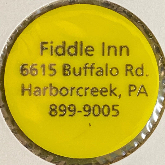Harborcreek, PA Fiddle Inn c1970's-80's Plastic "$4.00" Token