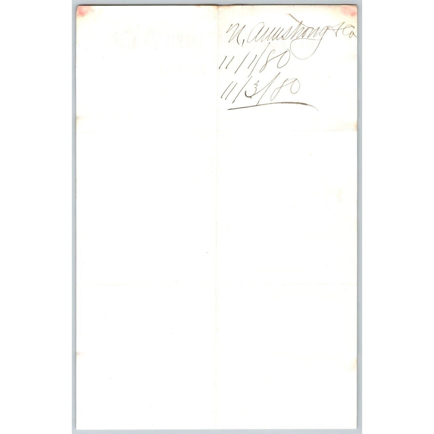 N. Armstrong & Co. Bankers Glendale, MT 1880 ALS / Letterhead Henry Elling*