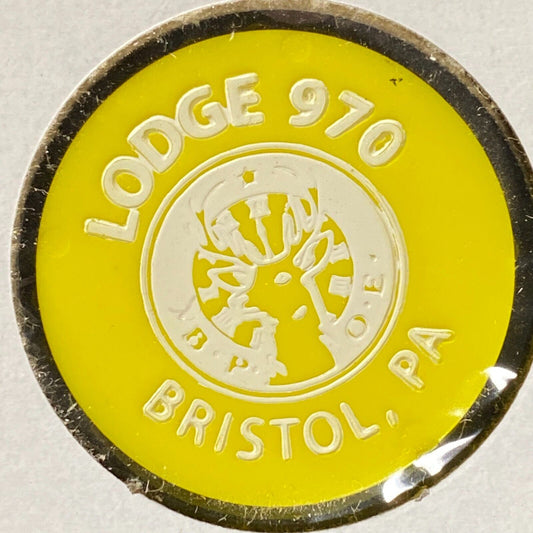 Bristol, PA Elks Lodge 970 Plastic Drink Token G/F One Wine (#2)