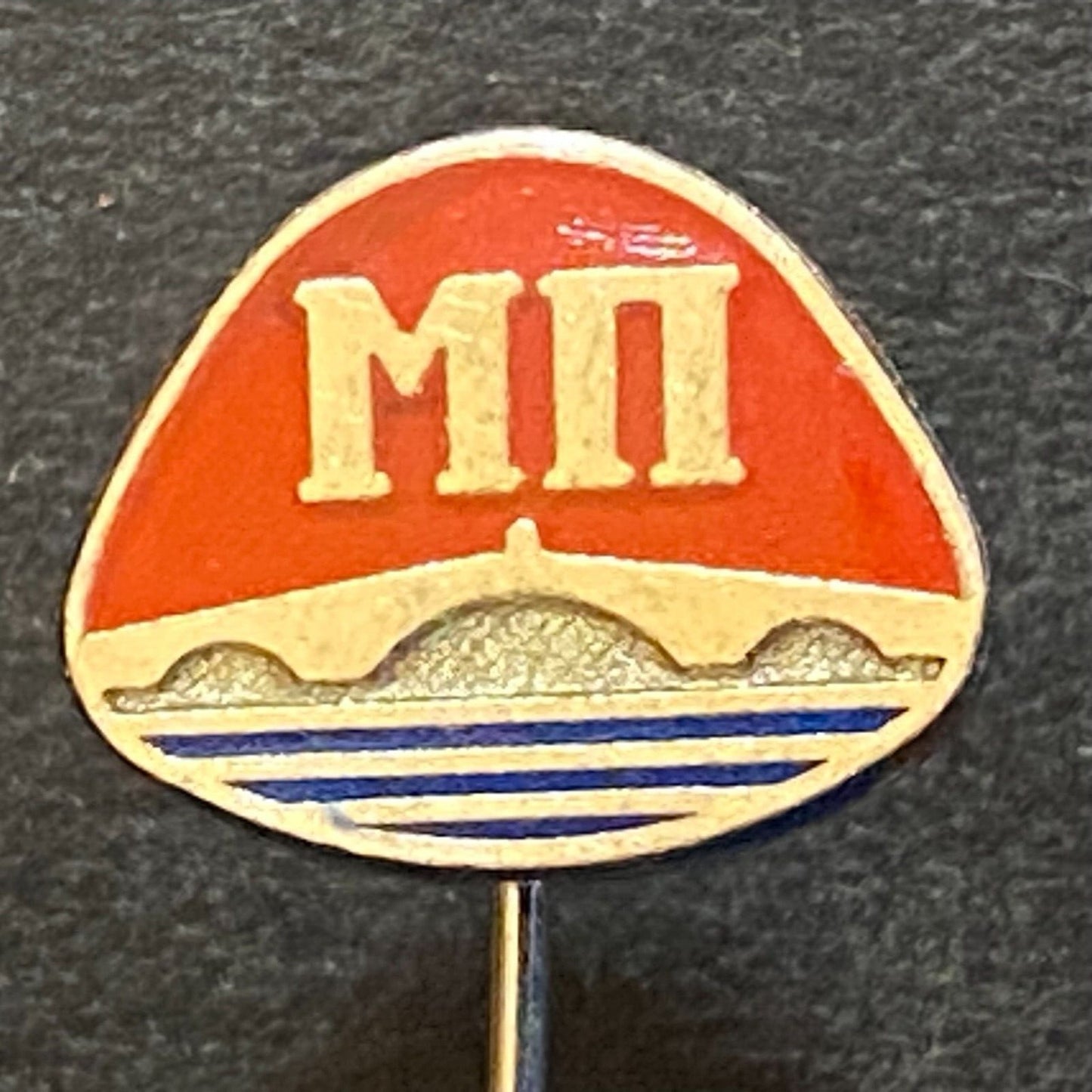 Serbian / Macedonia / Russian ? Vintage Enameled Lapel Stick Hat Pin