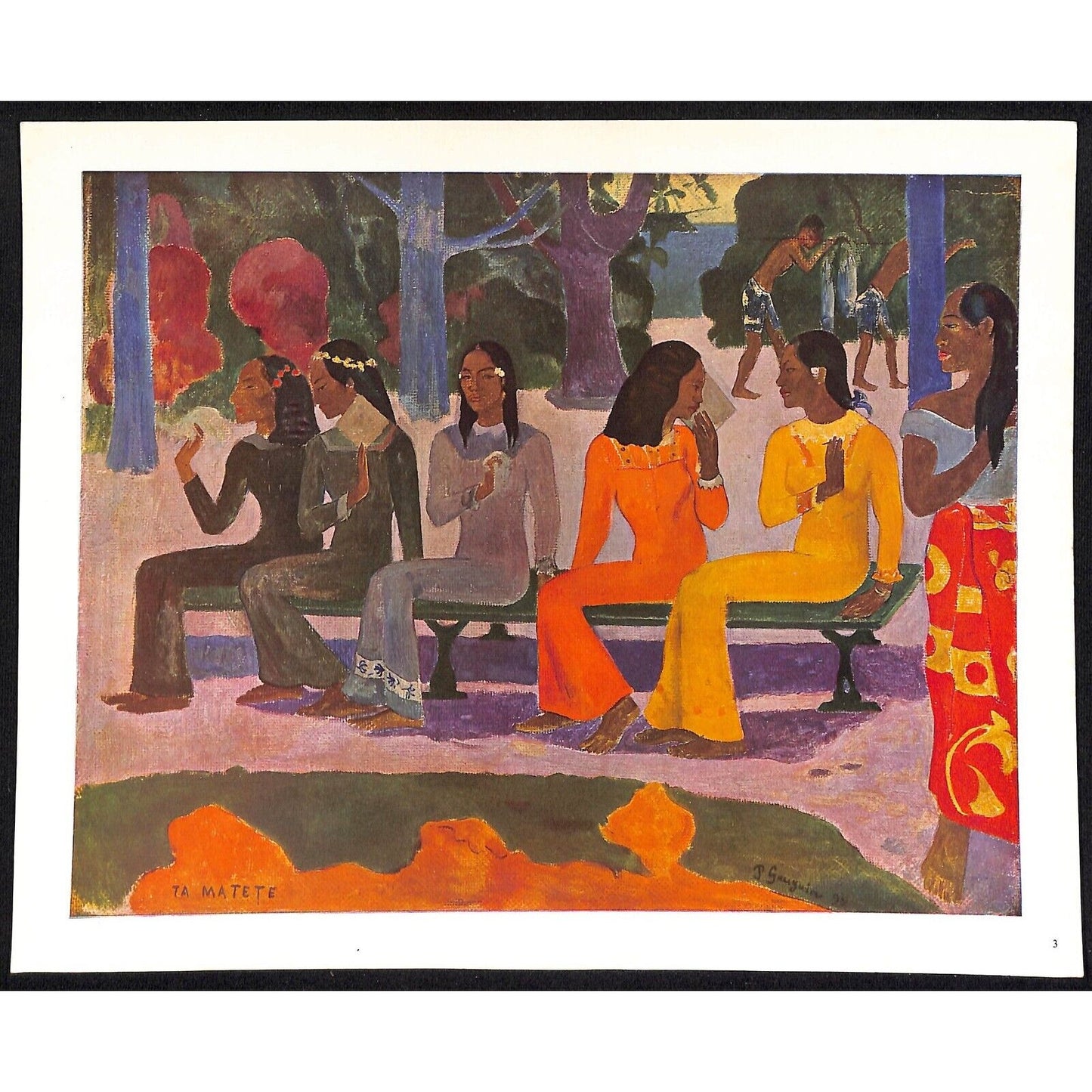 "The World Publishing Co." Gauguin Skira Color Prints w/ Cover & Bio Sheet