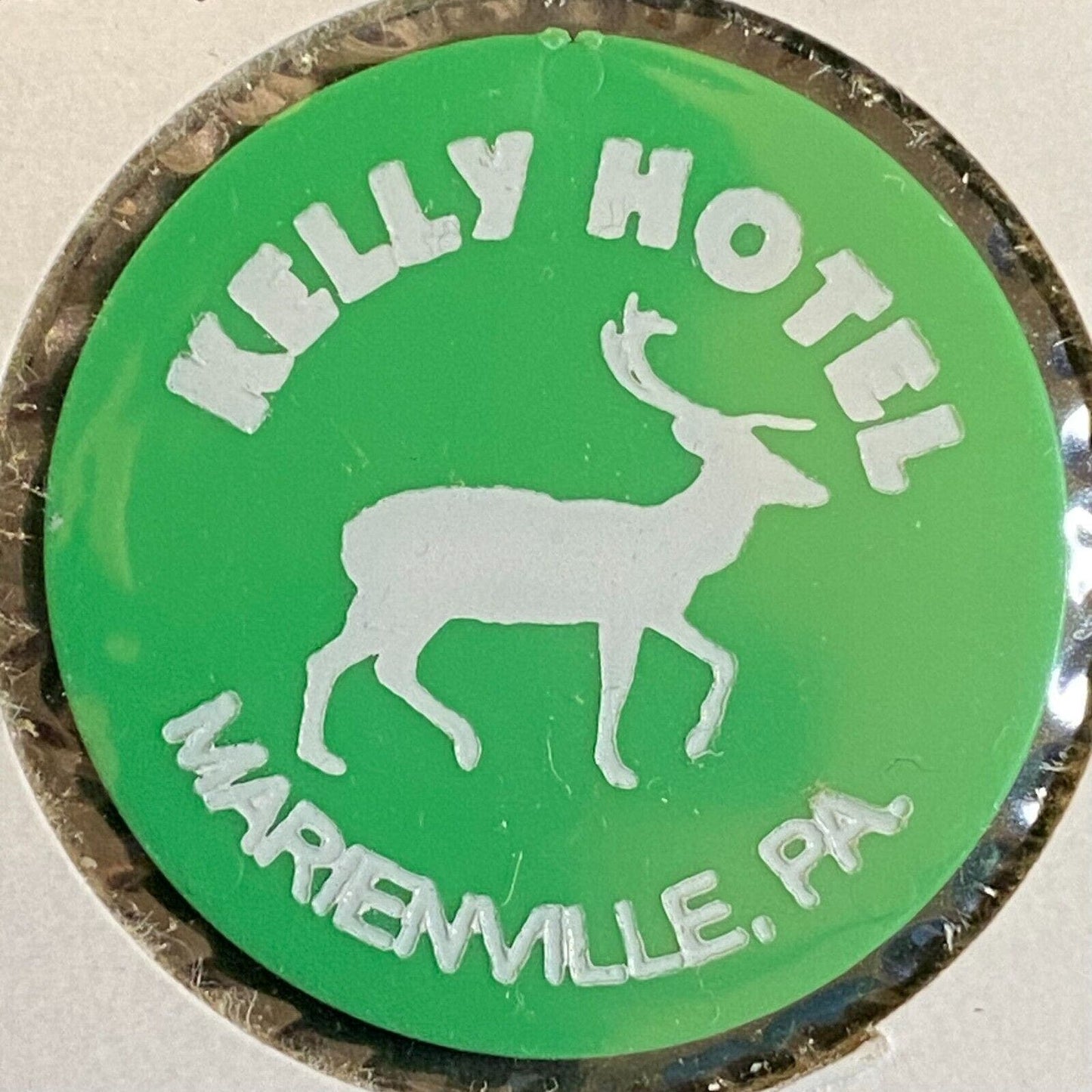 Marienville, PA Kelly Hotel c1980's-90's Plastic Token G/F One Draft (Beer)
