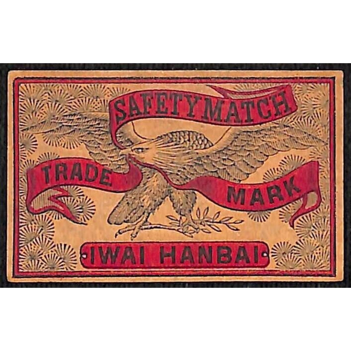 Eagle Iwai Hanbai Made in Japan c1900-1920's Matchbox Label VGC