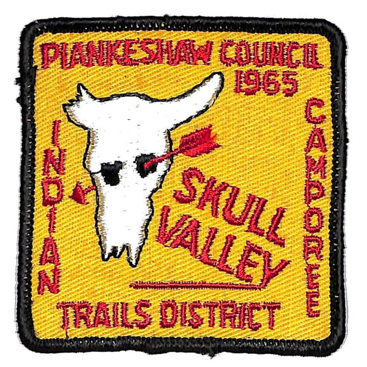 Boy Scouts BSA 1965 Indian Trails Piankeshaw Skull Valley Patch Scarce