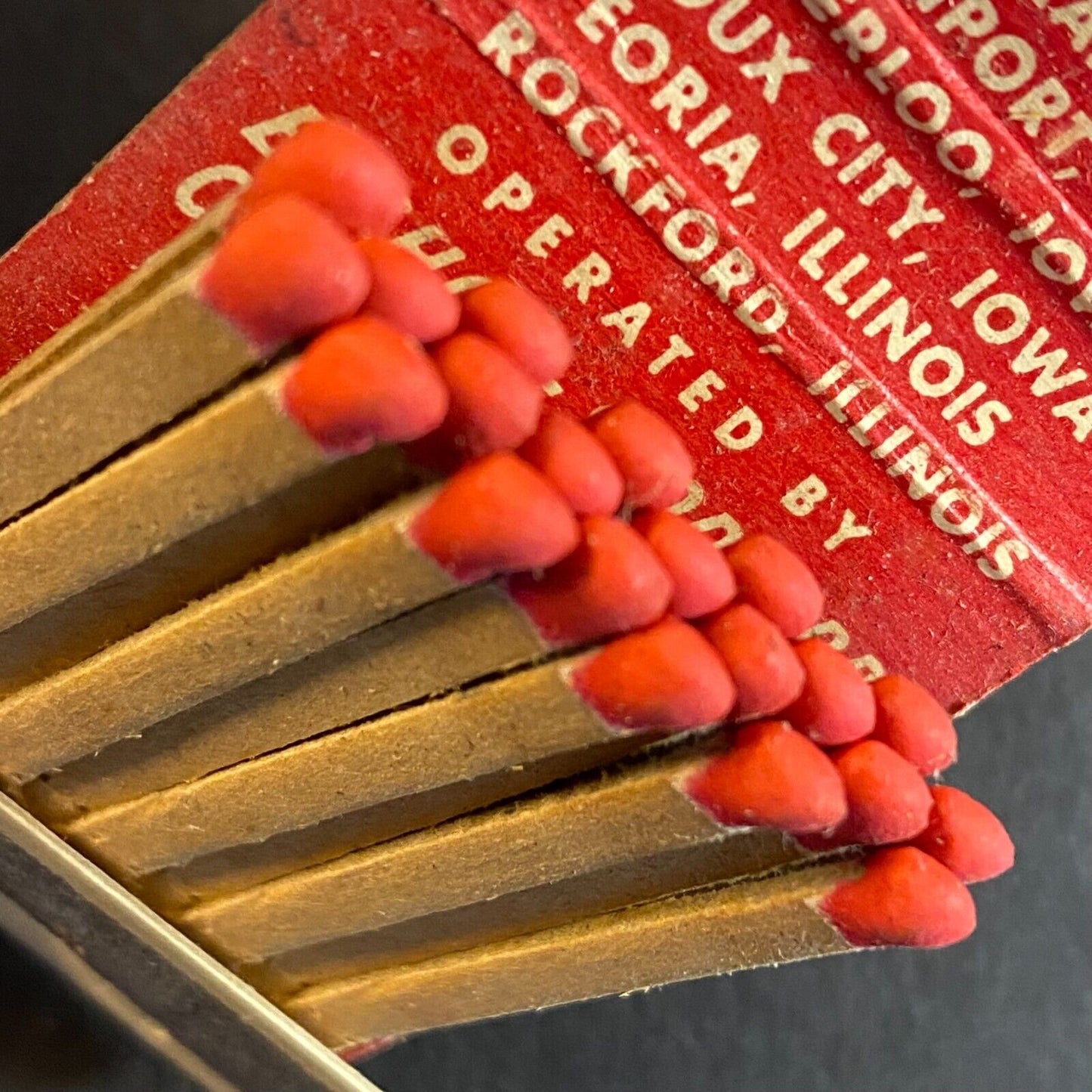 Bishop Cafeterias Nine Iowa Locations Full Matchbook c1940's-50's Scarce