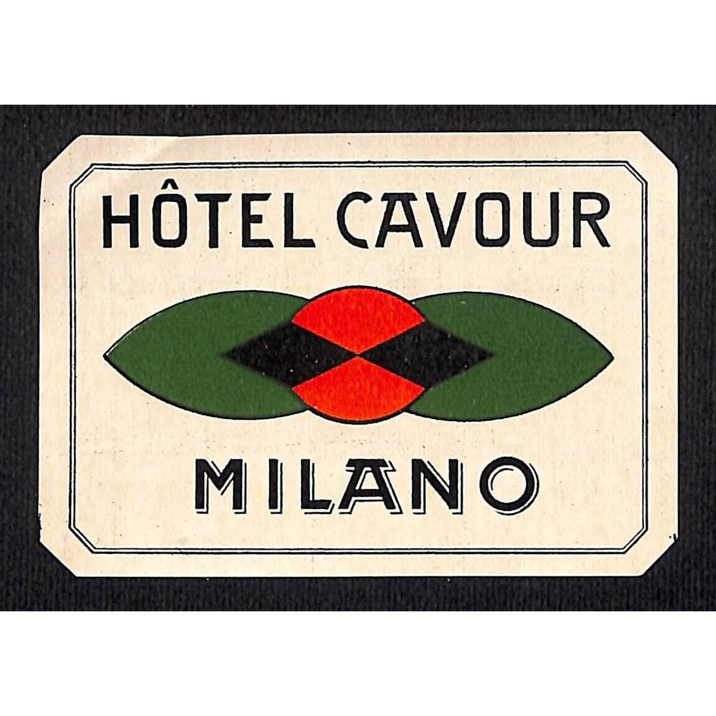 Hotel Cavour Milano Original Luggage Label Unused Scarce (#1)