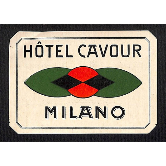 Hotel Cavour Milano Original Luggage Label Unused Scarce (#1)