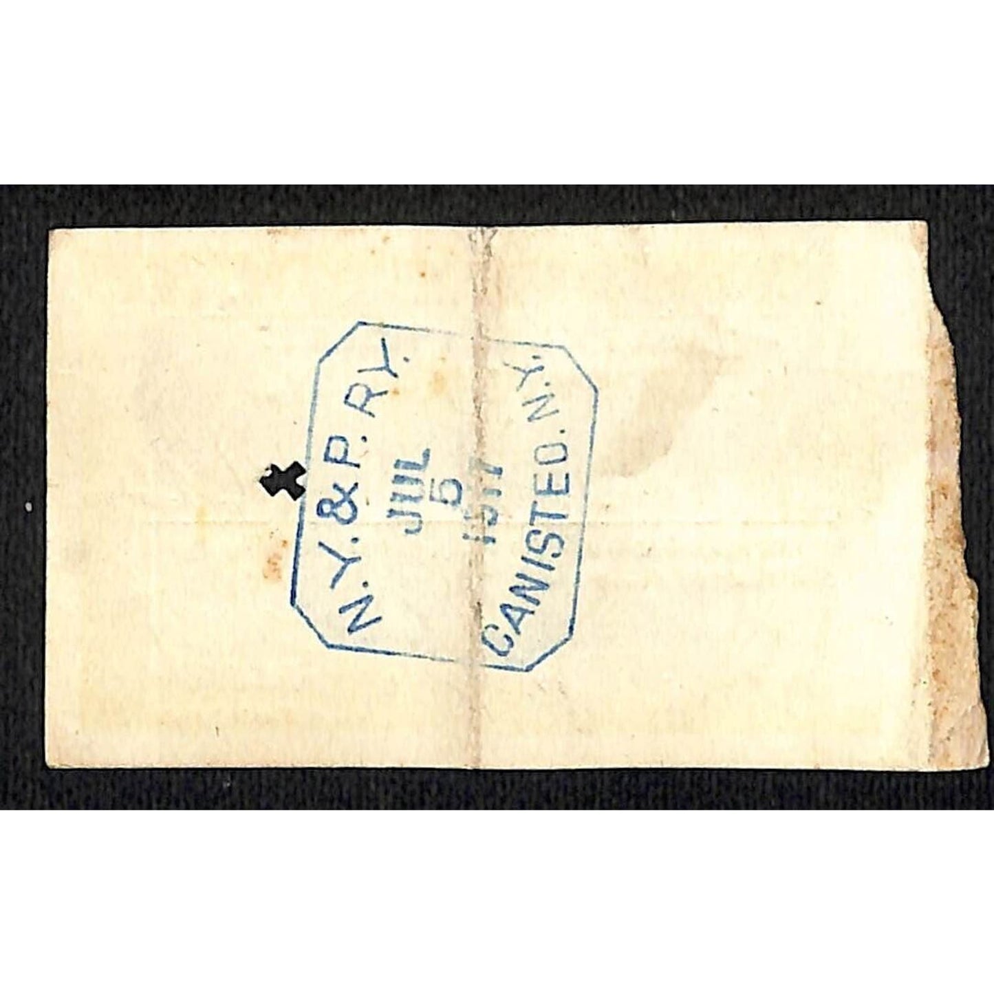 New York & Pennsylvania Railroad RY July 5 1917 Paynesville Ticket #6800