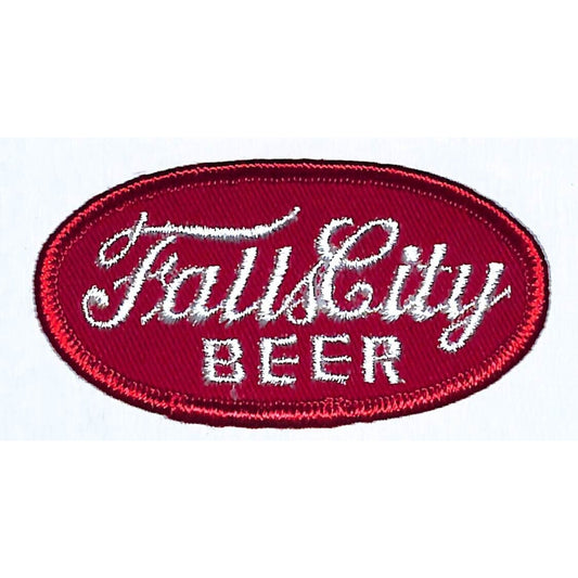 Falls City Beer Patch Vintage Embroidered 1 1/2" x 3" VGC c1970's