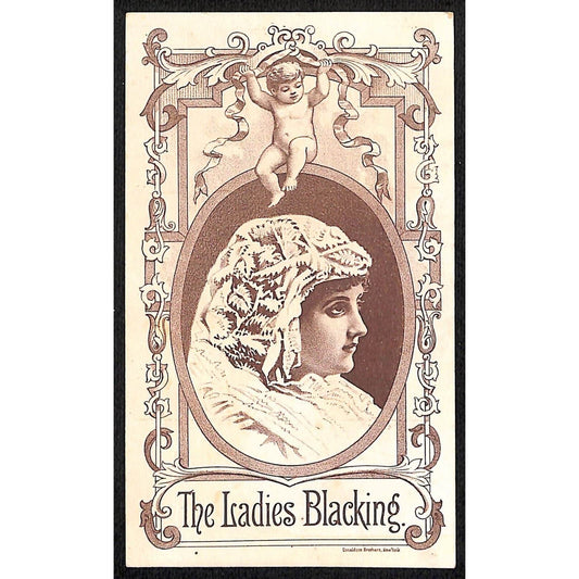 F.G. Fletcher Ladies Blacking Boots Shoes Burlington, VT Victorian Trade Card