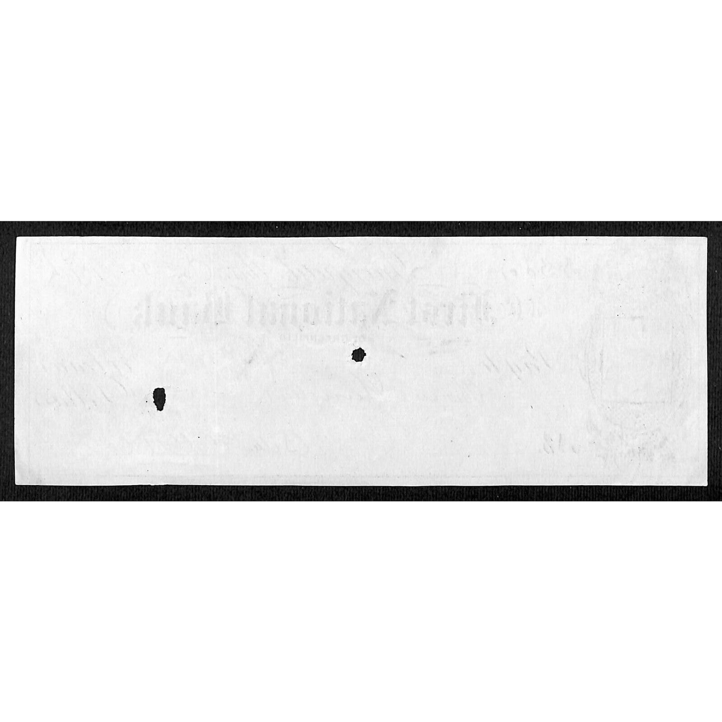 1876 First National Bank of Greenfield MASS $300 Bank Check
