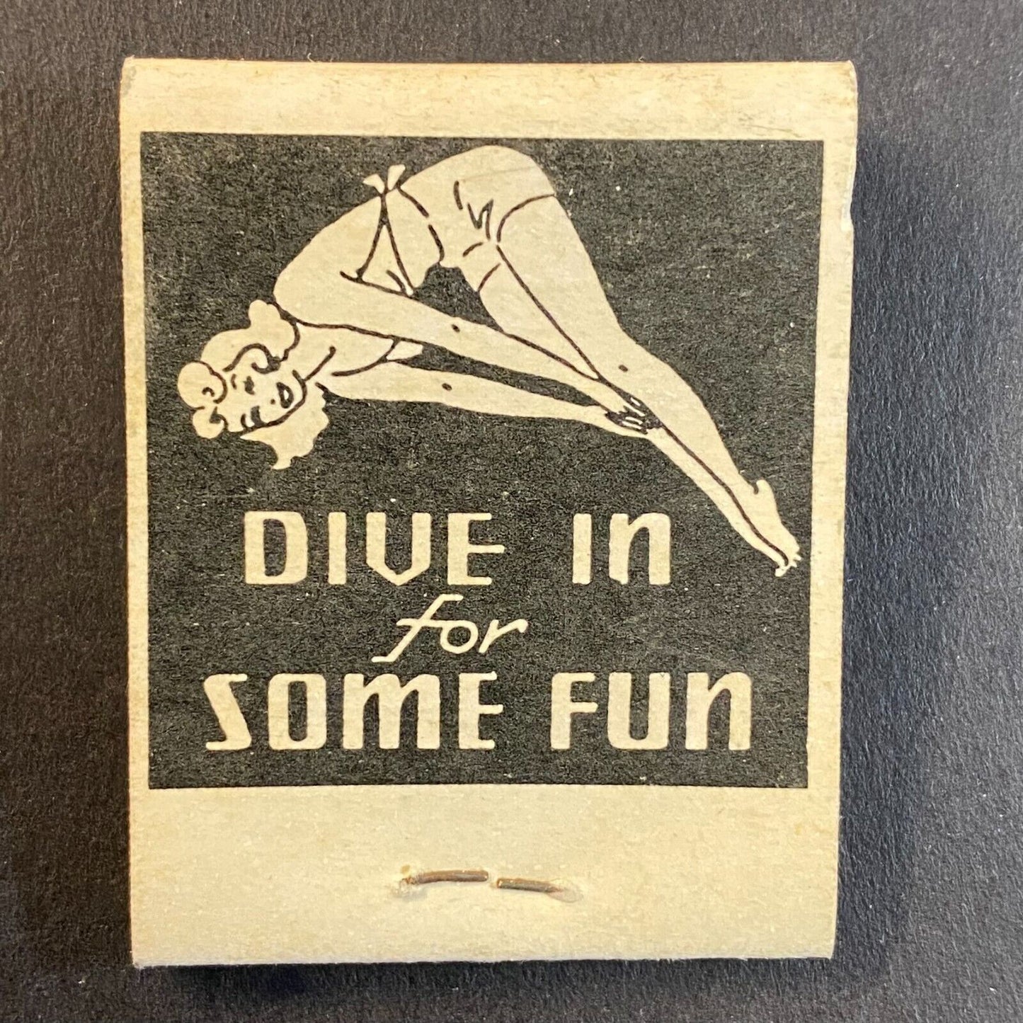 We Aim to Please Girlie Near Full (-2) Matchbook c1950's-60's